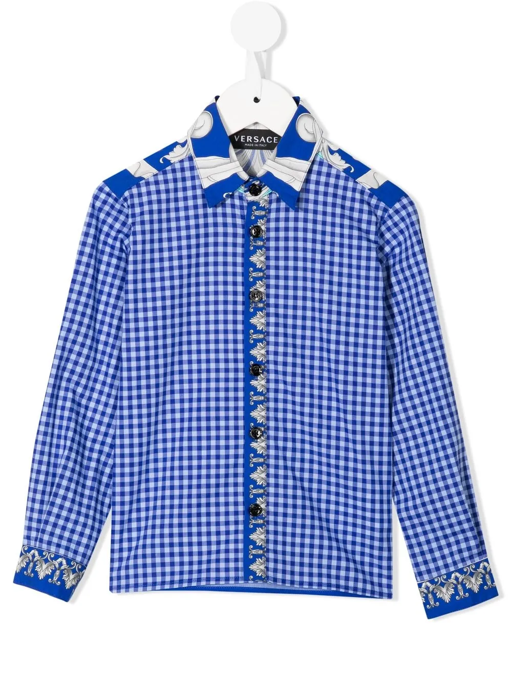 

Versace Kids camisa con motivo Barocco - Azul