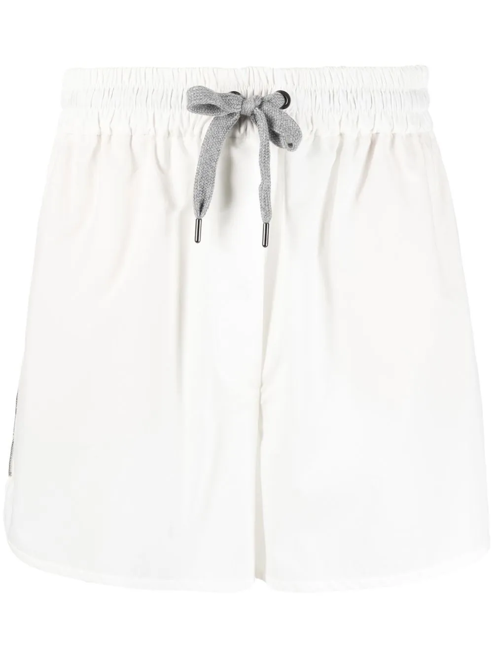 

Brunello Cucinelli embellished drawstring shorts - White