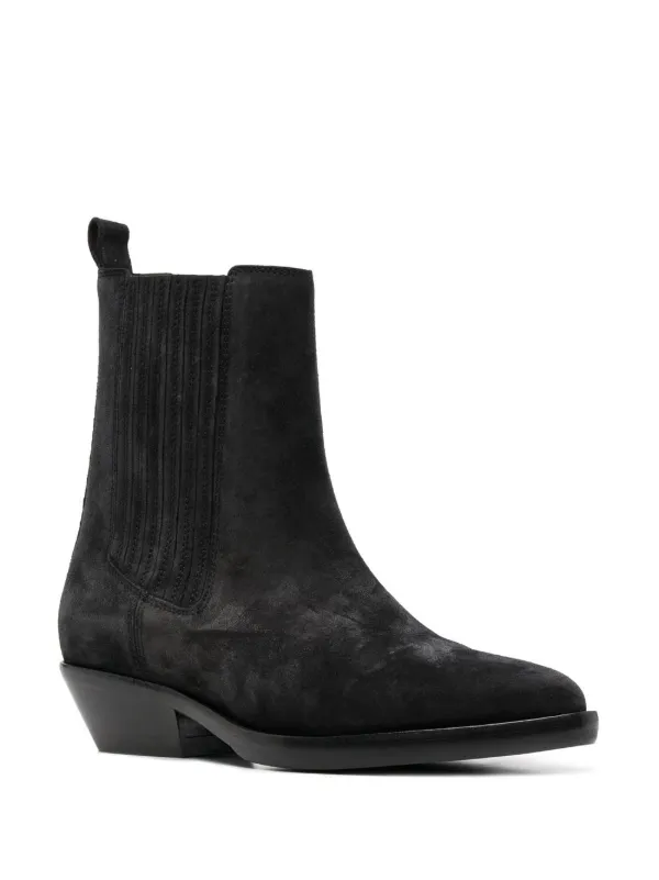 ISABEL MARANT Donatee Leather Ankle Boots - Farfetch