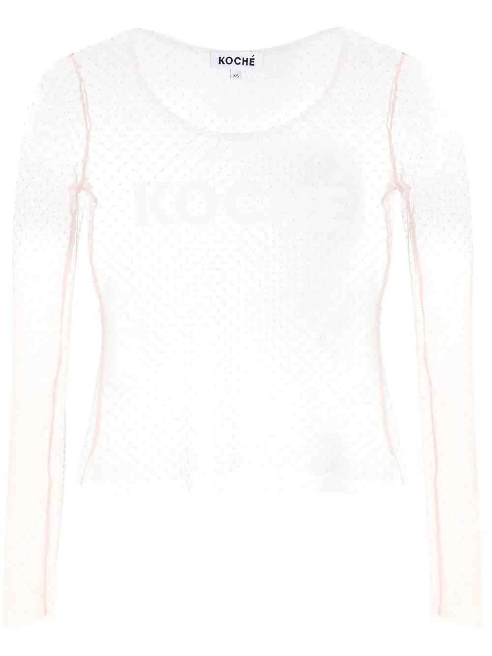 

Koché transparent long-sleeve top - Pink