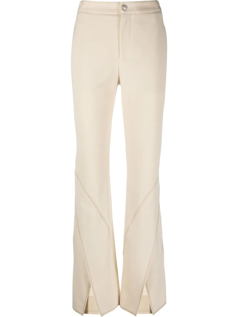 

Koché twist-detail flared trousers - Neutrals