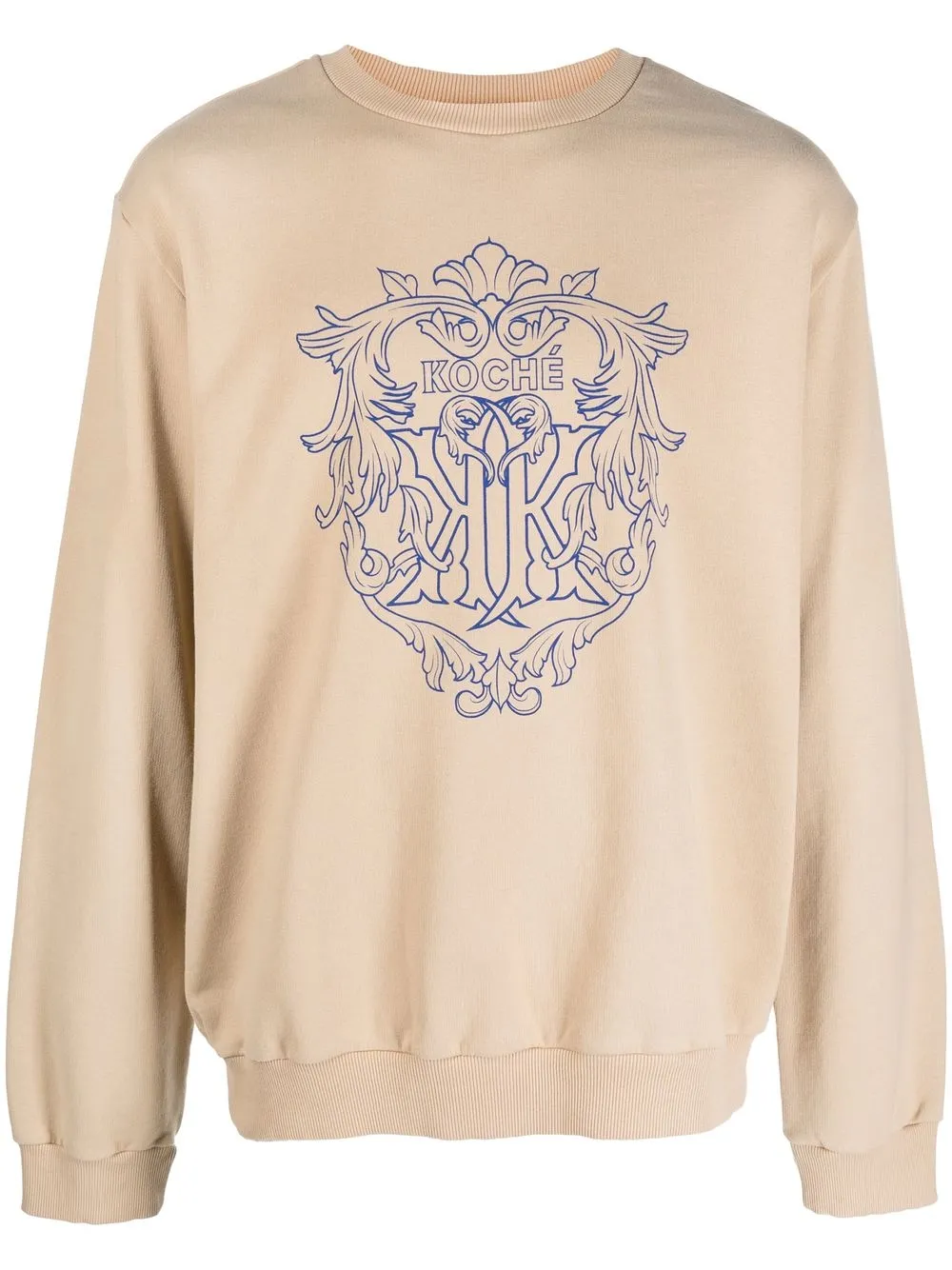 

Koché logo crest print sweatshirt - Neutrals