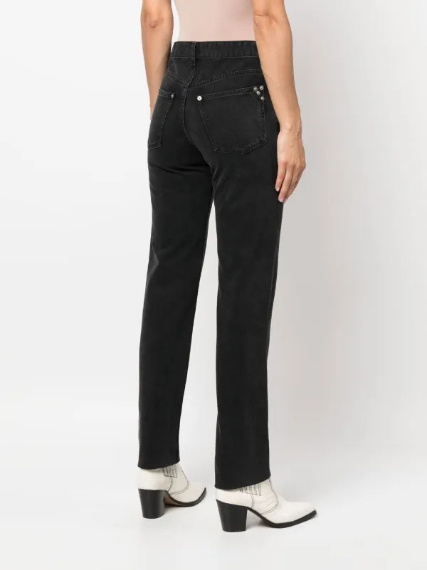 【Marant Etoile】 Vendelia high-riseストレートジーンズ MARANT ÉTOILE Vendelia ストレートジーンズ | ブラック