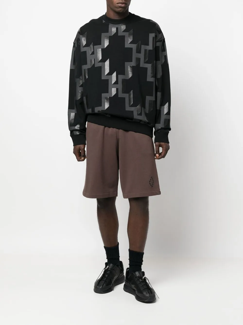 Marcelo Burlon County of Milan Trainingsshorts met logoprint - Bruin