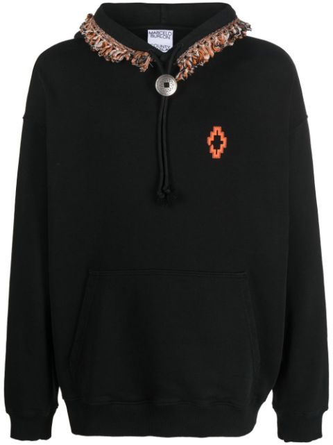 Marcelo Burlon County of Milan fringed-trim pullover hoodie 