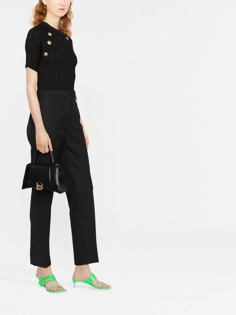 Balmain button-detail short-sleeve top | Knitwear | Image 3