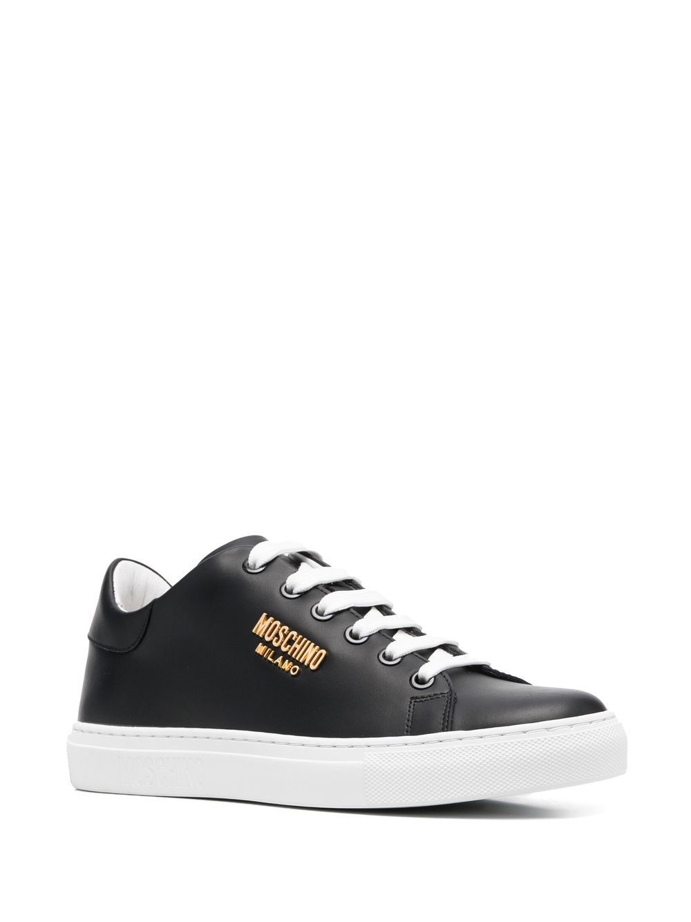 Image 2 of Moschino leather low-top sneakers