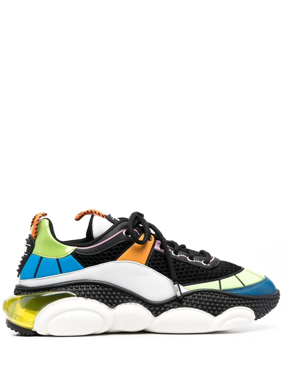 

Moschino tenis con diseño color block - Negro