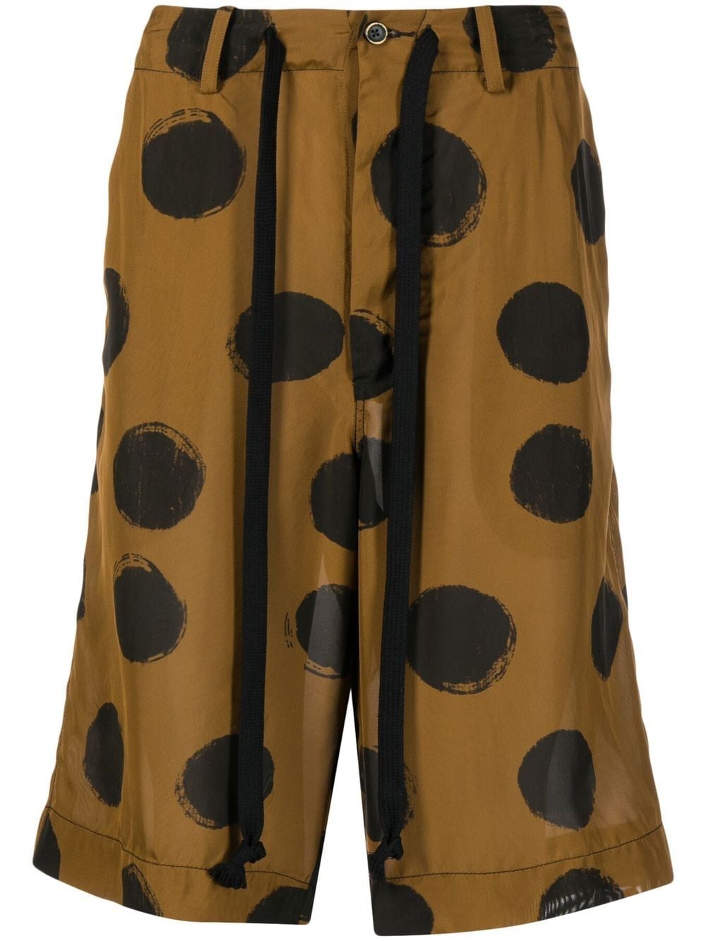 Shop Uma Wang Polka Dot Shorts In Brown