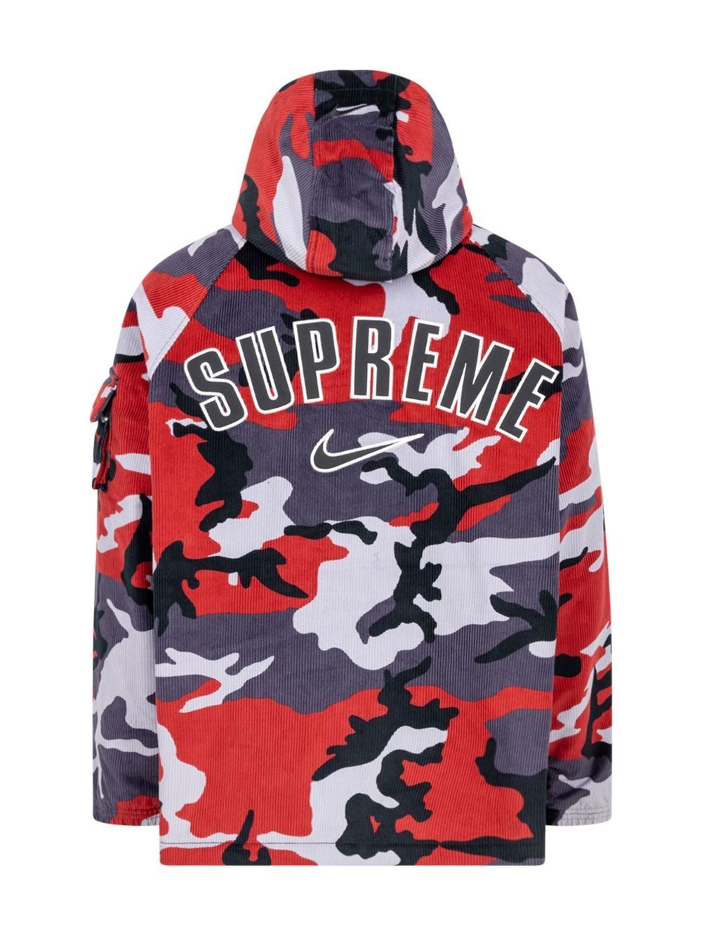 Supreme Nike Arc Corduroy Hooded Jacket Red Camo