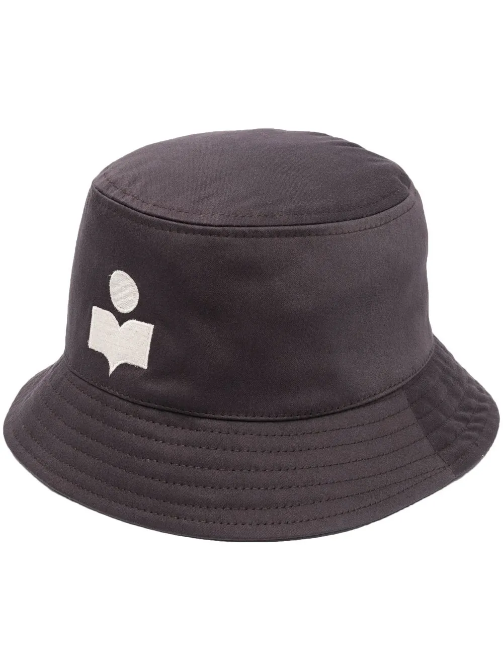 

Isabel Marant gorro de pescador con logo bordado - Gris