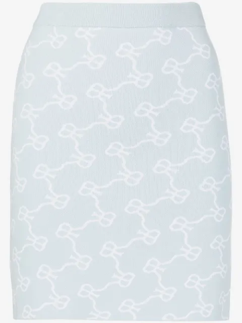 Rokh monogram-pattern knitted skirt