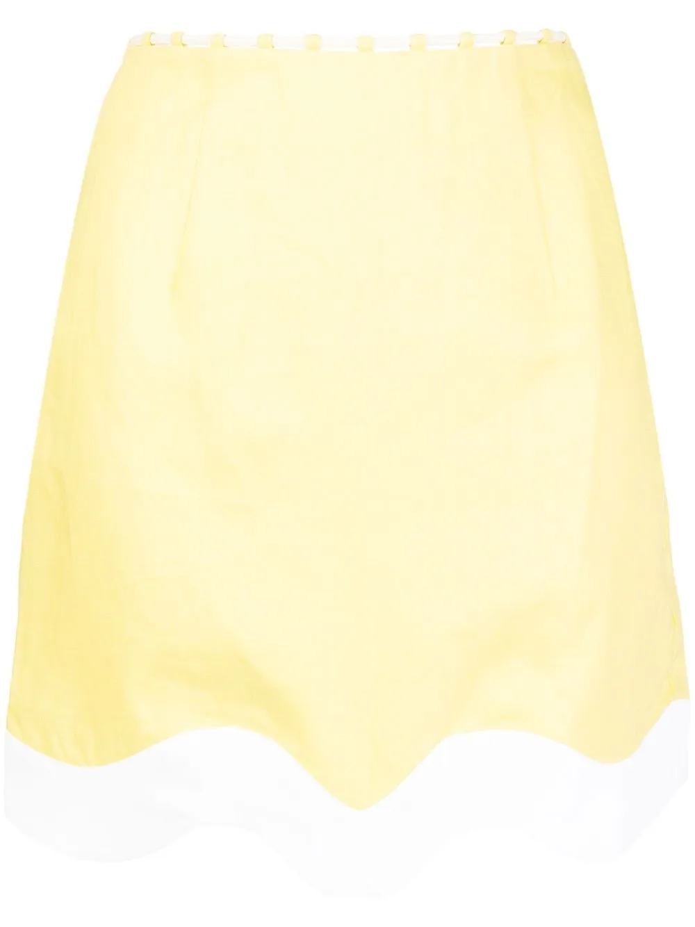 

STAUD falda corta con diseño de dos tonos - Amarillo