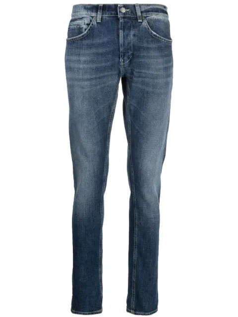 DONDUP jeans con tiro medio y efecto lavado 