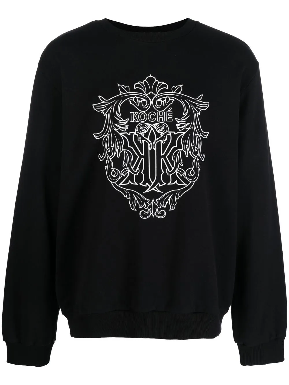 Koché Logo Crest Print Sweatshirt - Farfetch