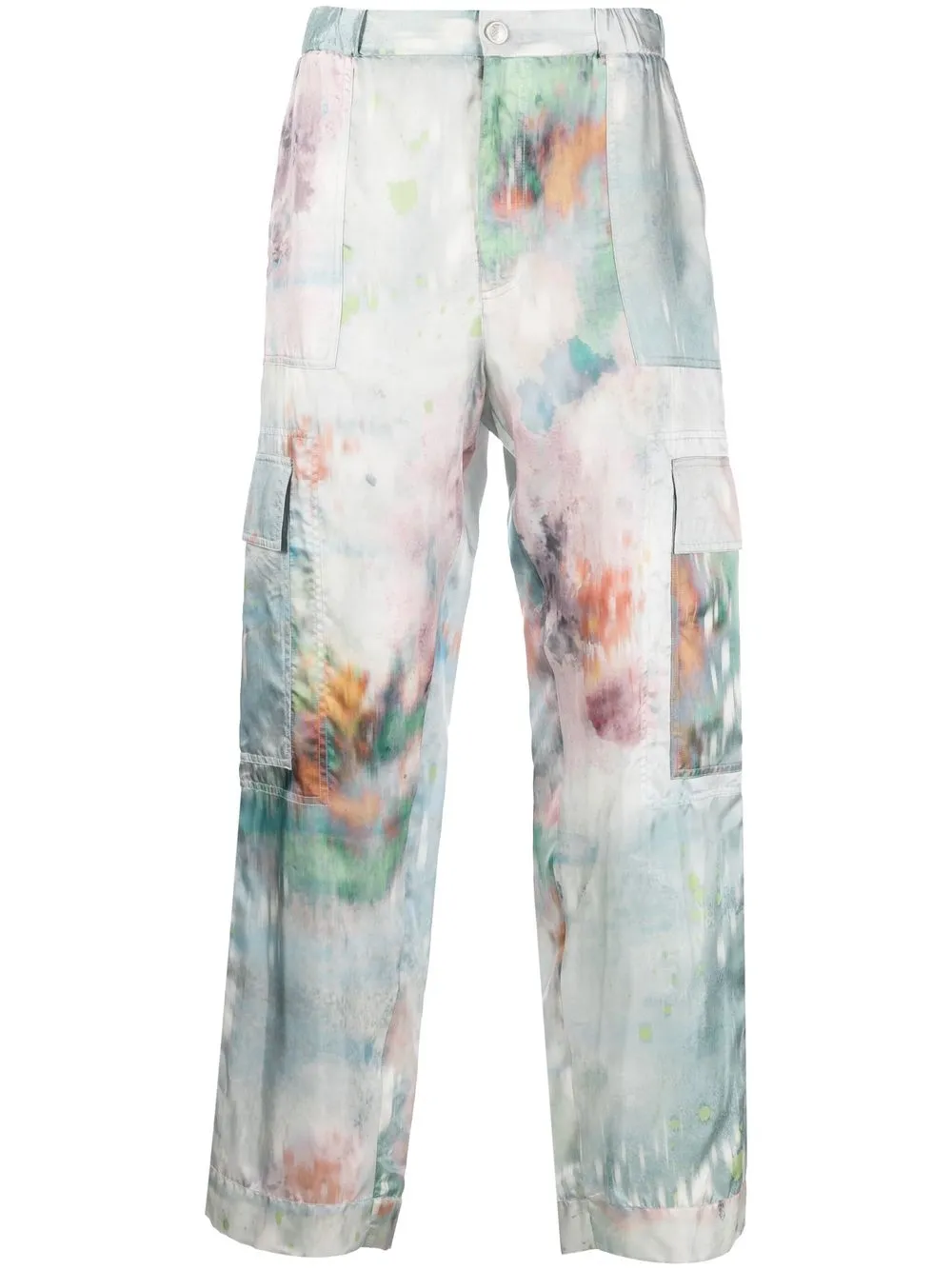 

Koché tie dye-print cargo pants - Green