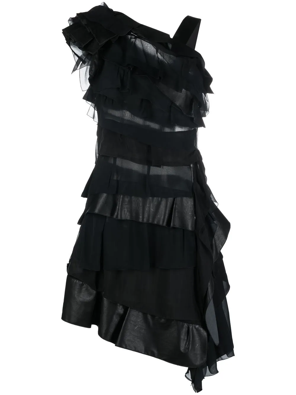 

Koché layered asymmetric mini dress - Black