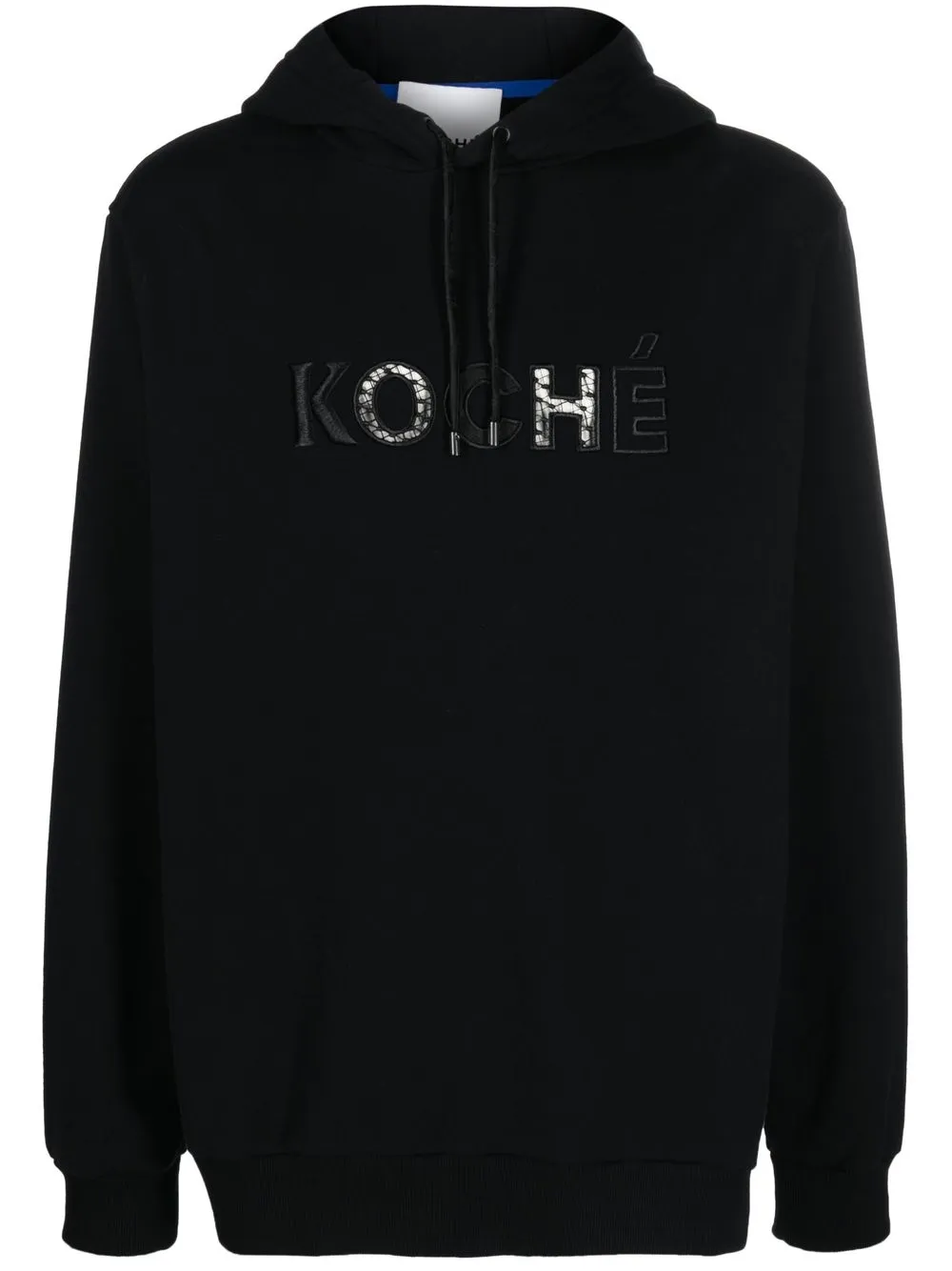 

Koché logo-patch cotton hoodie - Black
