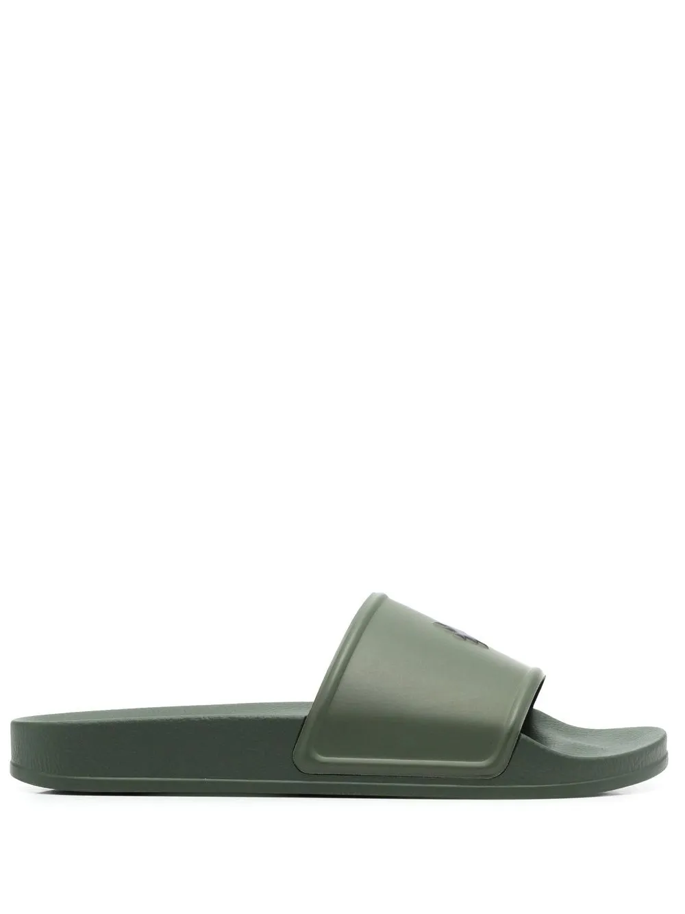 

Marcelo Burlon County of Milan logo-embossed beach sliders - Green