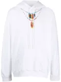 Marcelo Burlon County of Milan Feathers Necklace cotton hoodie - White