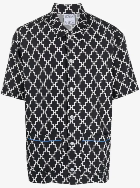 COUNTY OF MILAN logo-print short-sleeved shirt