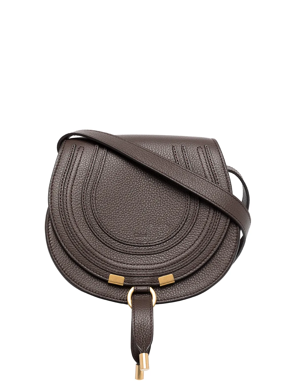 

Chloé bolsa saddle Marcie pequeña - Marrón