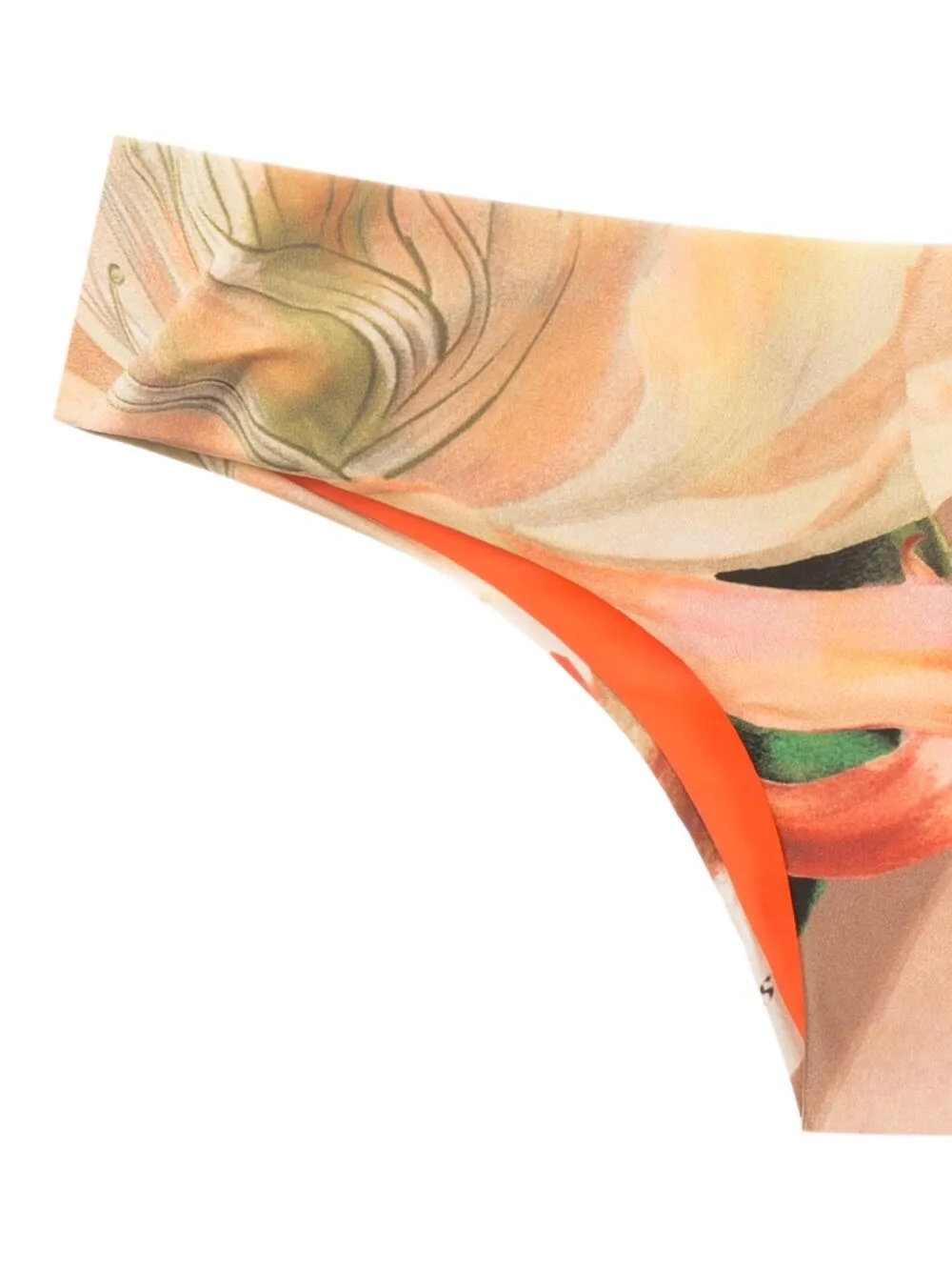 Lenny Niemeyer Floral-print Bikini Bottoms In Orange