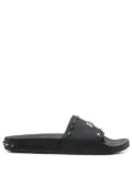 Philipp Plein Gothic Plein studded slides - Black