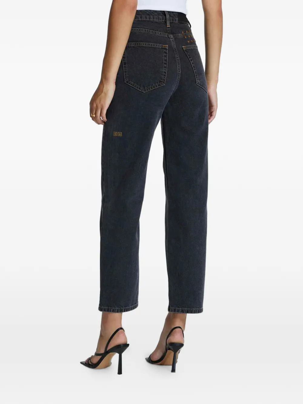 Ksubi Brooklyn Logo-patch Jeans In Black