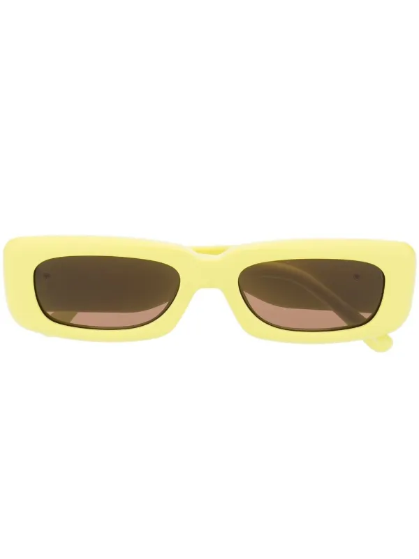 The Attico X the Attico Mini Marfa Sunglasses in Yellow
