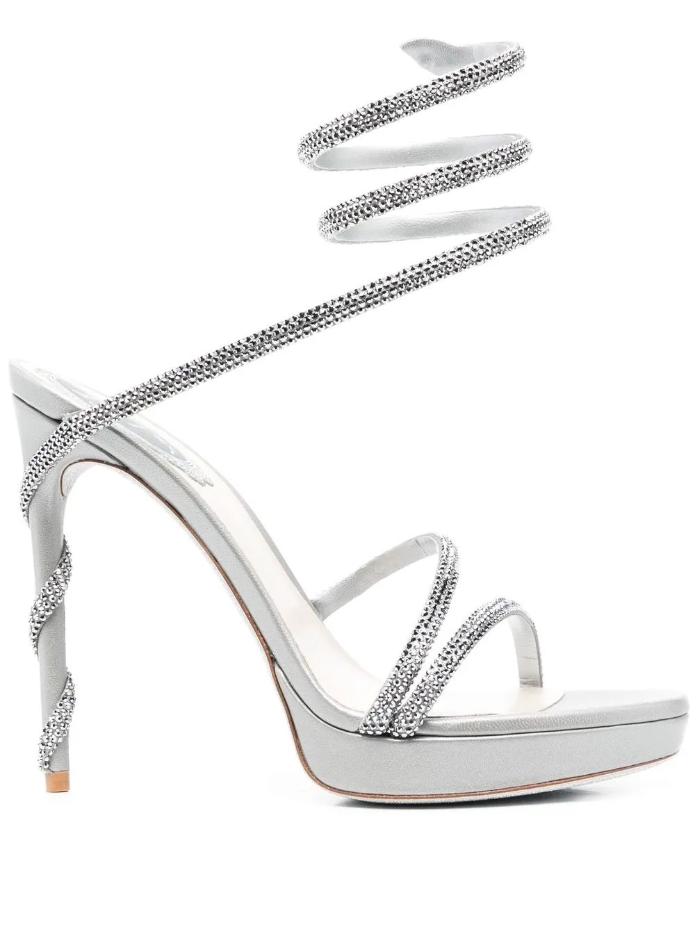 

René Caovilla Margot 105mm platform sandals - Silver