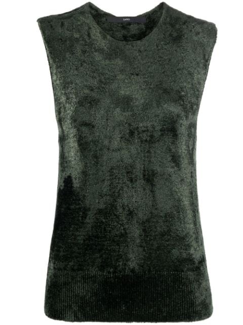 SAPIO textured sleeveless vest