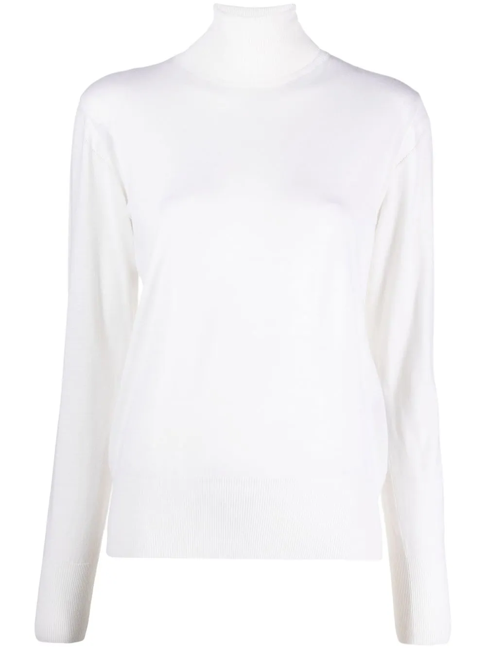 

SAPIO fine-knit roll-neck top - White