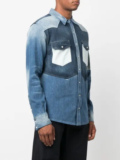 patchwork denim shirt | United Rivers 