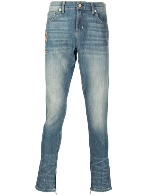 United Rivers embroidered-detail skinny jeans