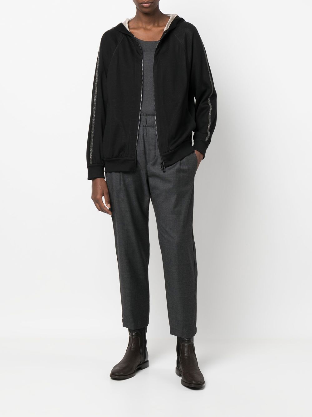 Brunello Cucinelli Jack met kralendetail - Zwart