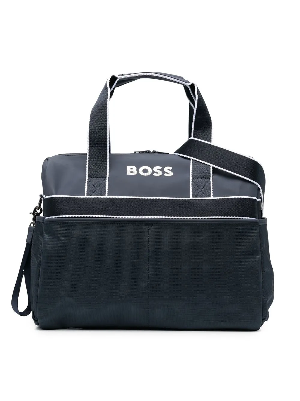 

BOSS Kidswear debossed-logo zipped baby changing bag - Blue