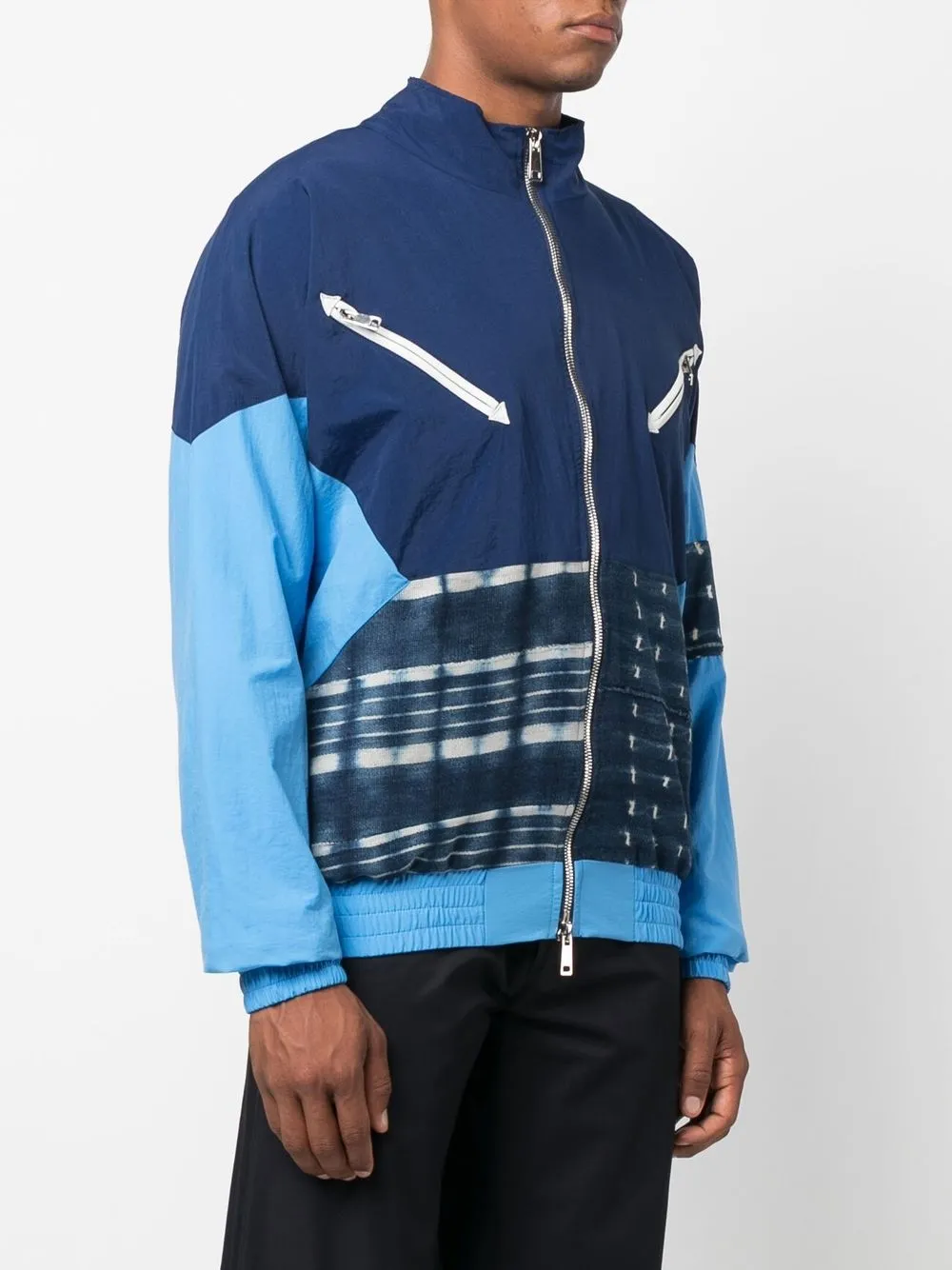 United Rivers Patchwork Zipped Jacket In Blue