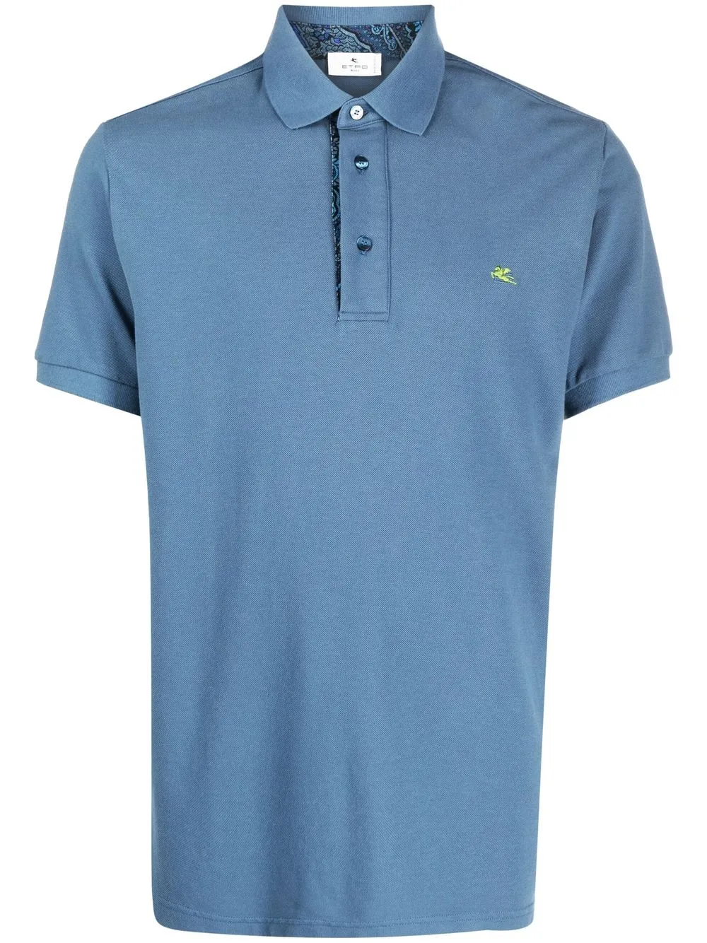 

ETRO playera tipo playera tipo polo con logo bordado - Azul