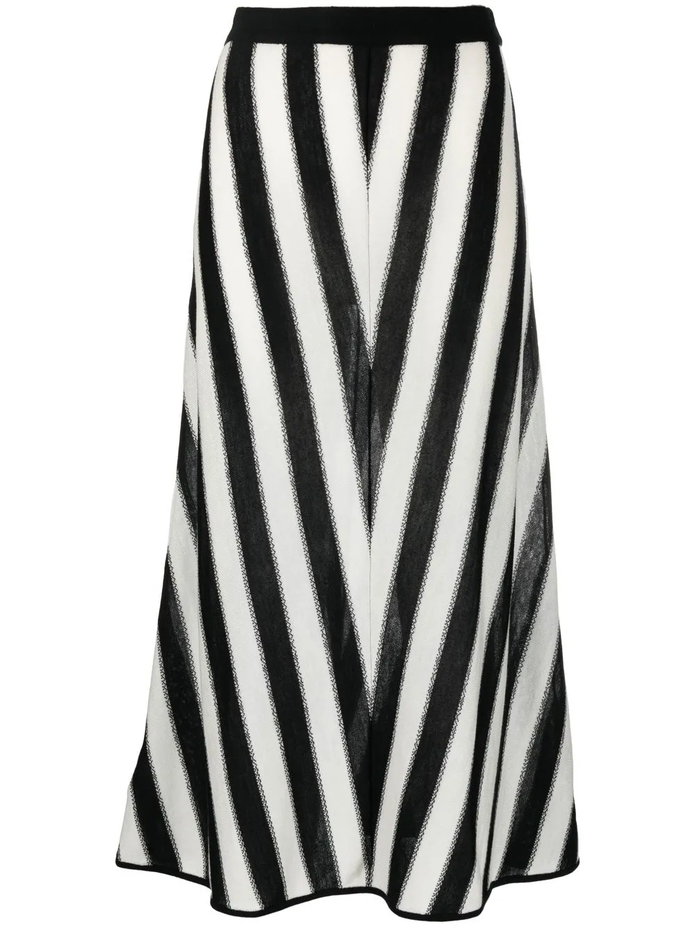 

Rochas stripe-print midi-skirt - Black