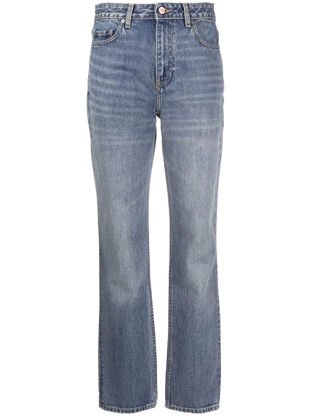 logo-patch straight-leg jeans