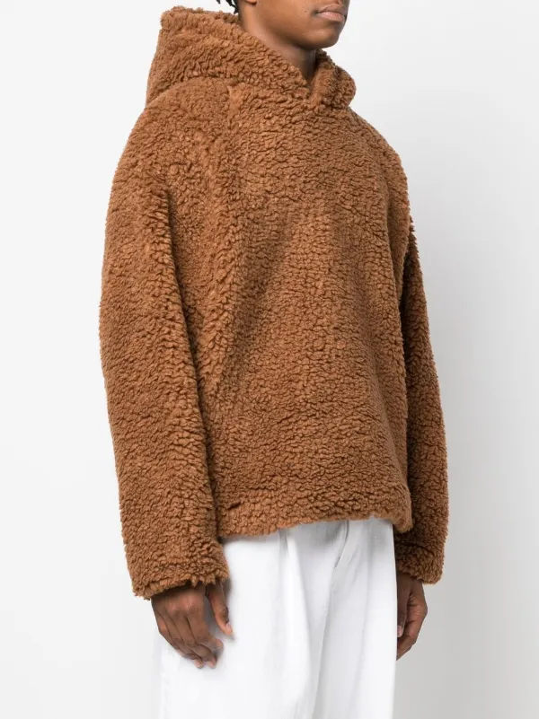 Sunnei Pullover faux-fur Hoodie - Farfetch