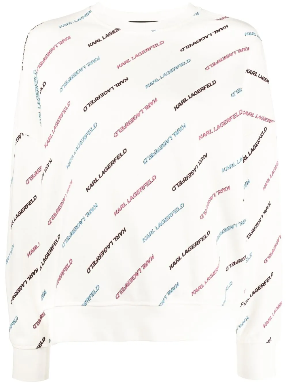 

Karl Lagerfeld suéter con logo estampado - Blanco