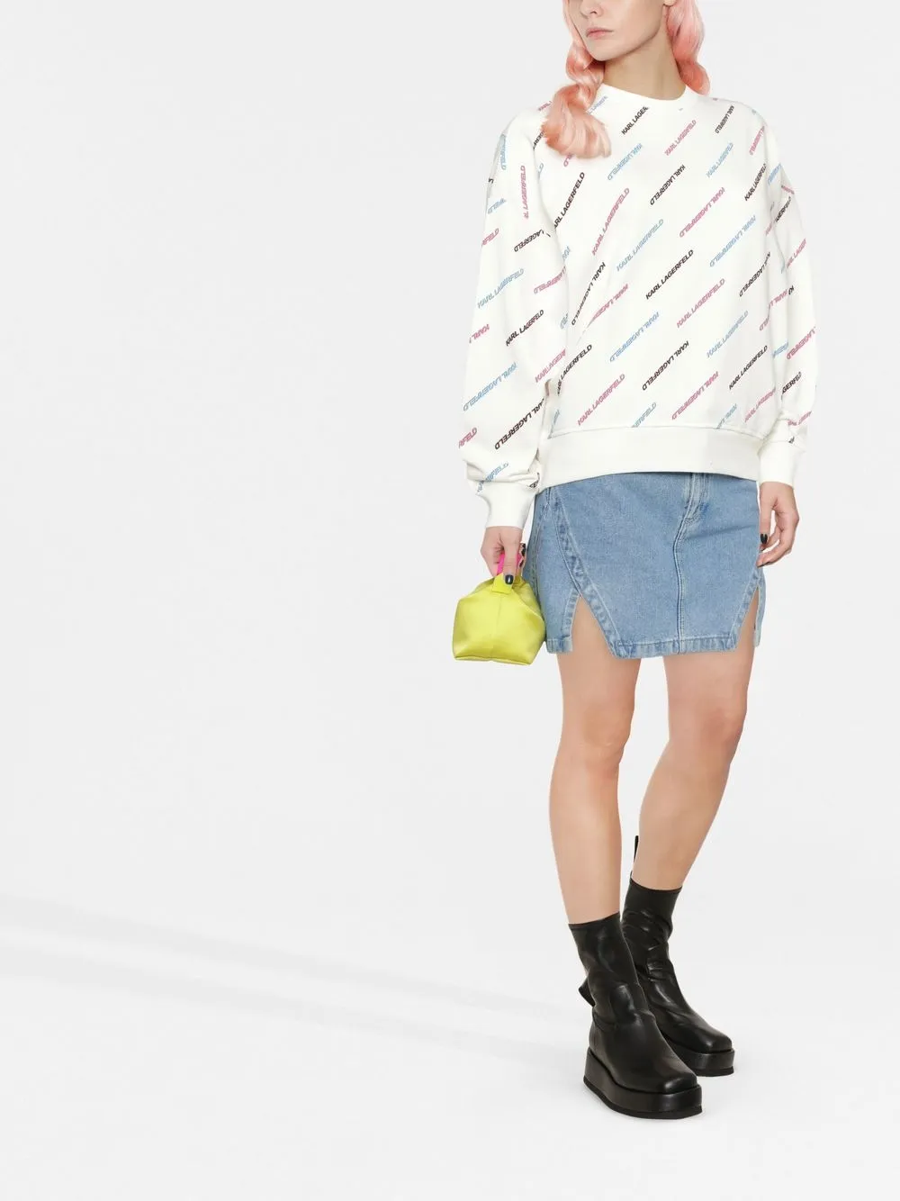 Karl Lagerfeld Trui met logoprint - Wit