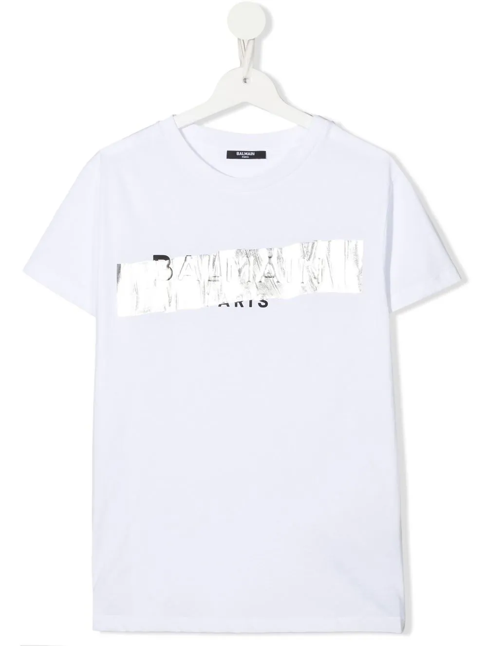 

Balmain Kids TEEN metallic-detail cotton T-shirt - White