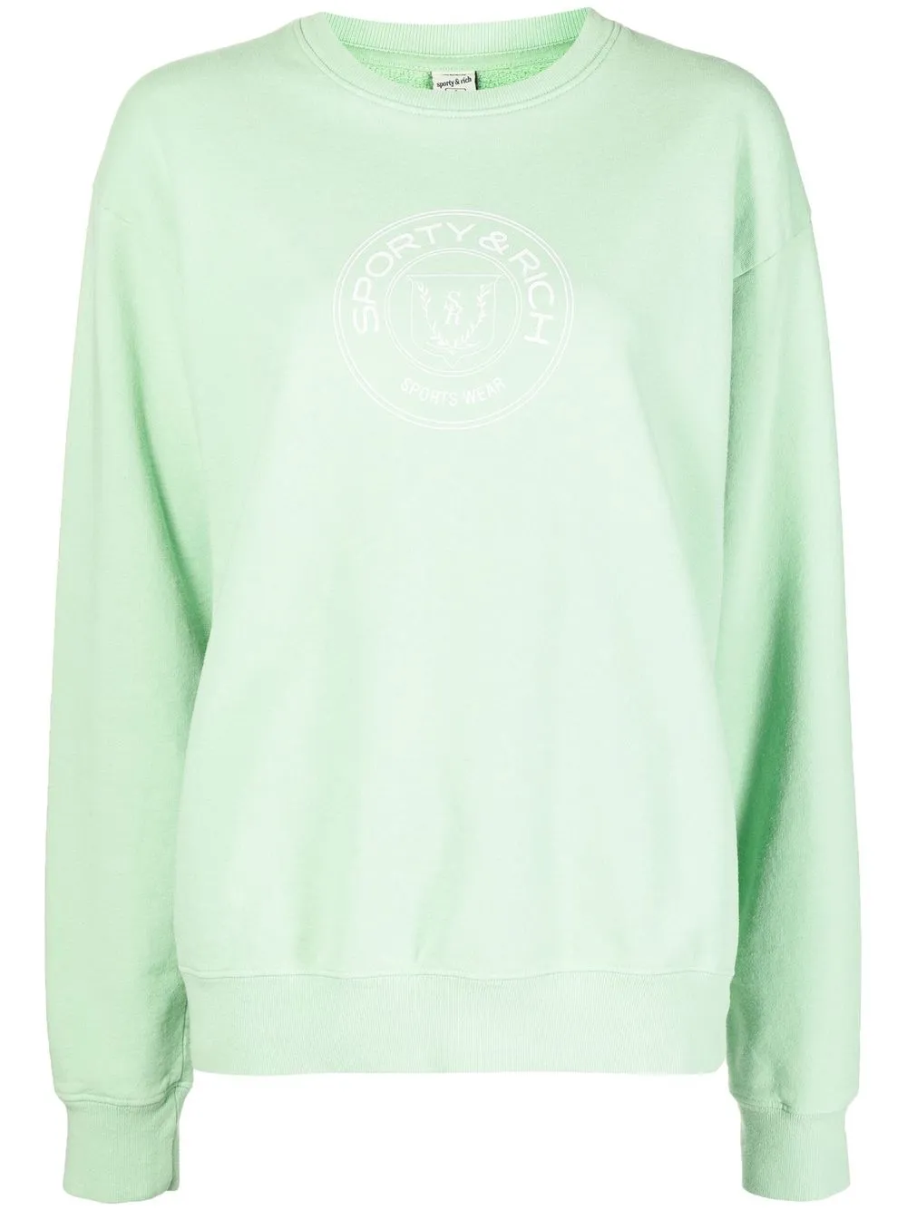 

Sporty & Rich Monaco logo-print crew neck sweatshirt - Green