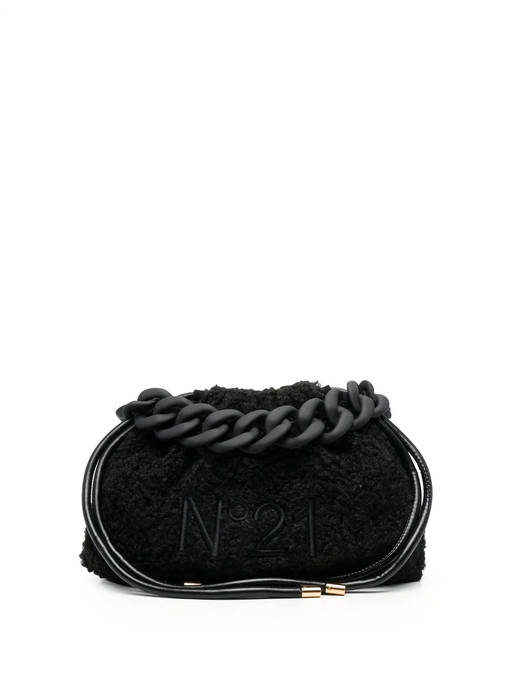 

Nº21 bolsa de mano con logo bordado - Negro