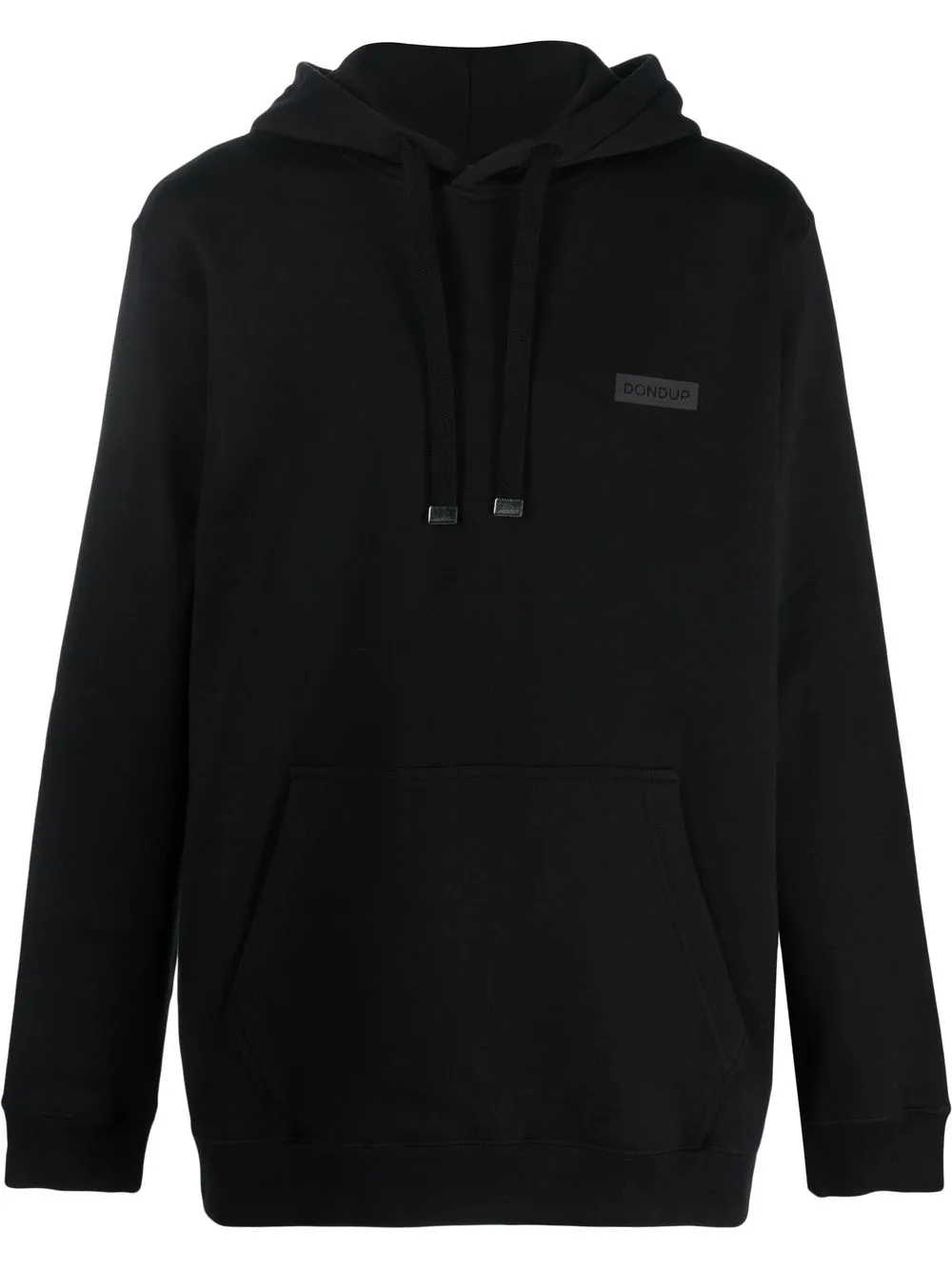 

DONDUP logo-patch pullover hoodie - Black