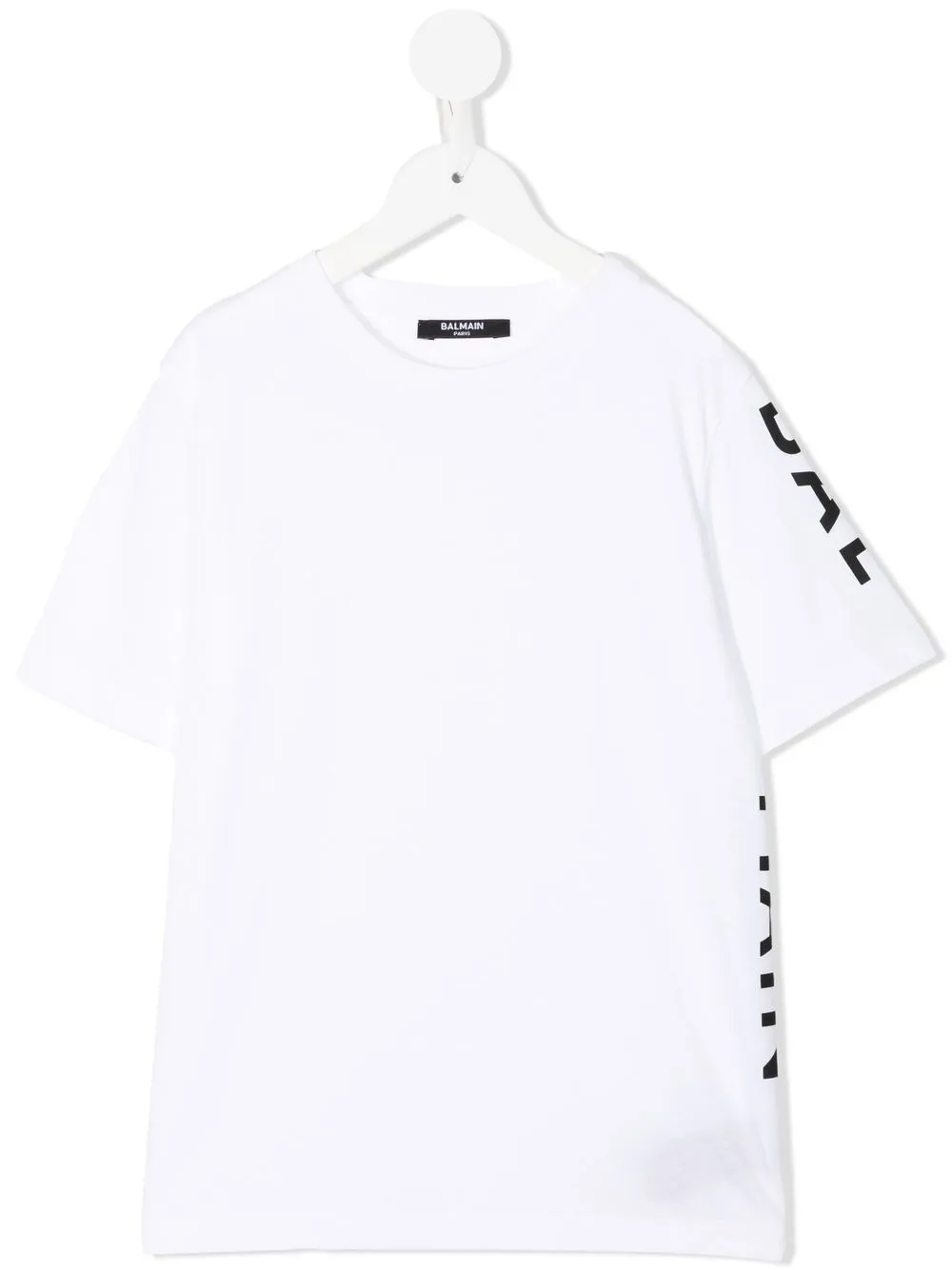 

Balmain Kids logo-print sleeve T-shirt - White