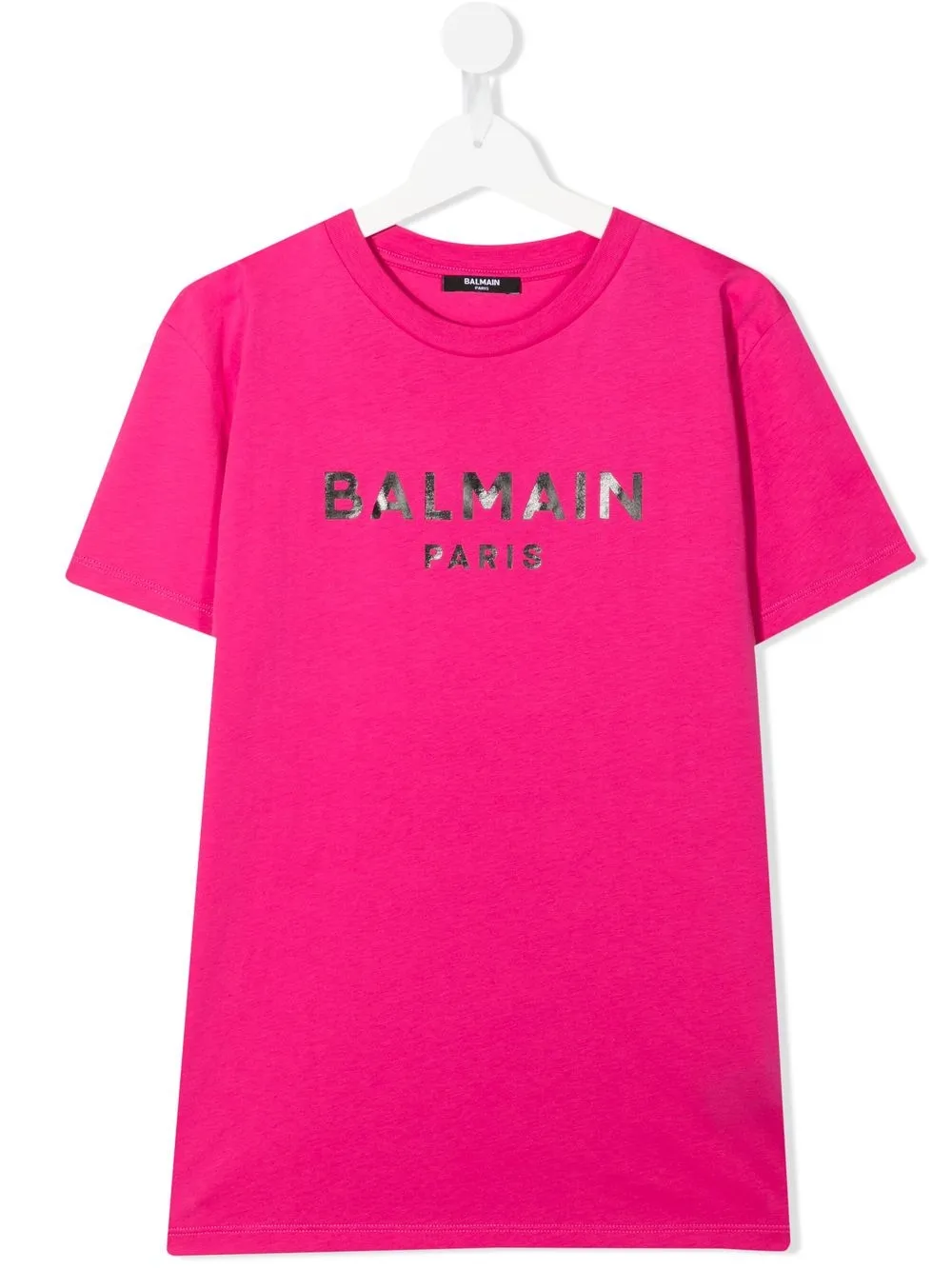 

Balmain Kids playera con logo estampado - Rosado